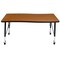 Flash Furniture Rectangle 28 W, 47.5 L, 25 H, Chrome, Laminate, Particleboard, Steel, Wood Grain XU-A3048-CON-OAK-T-P-CAS-GG - alternate 6
